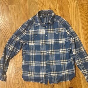 Jachs Navy and Cream Plaid Casual Shirt